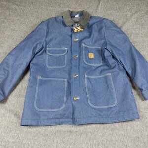 Big Ben USA Made Workman Blanket Lined Chore Jacket Denim Sz 44 NWT Vintage